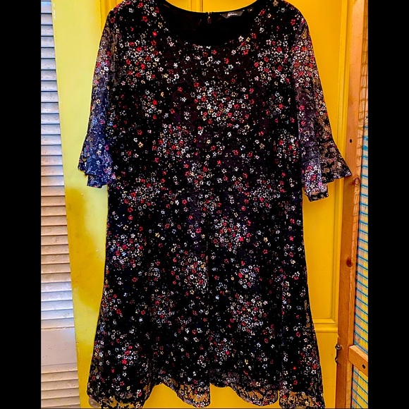 Reitmans Lace Black Floral Dress - Picture 1 of 2